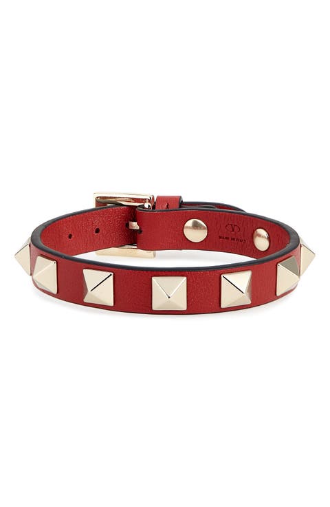 Valentino Rockstud Small Leather Bracelet
