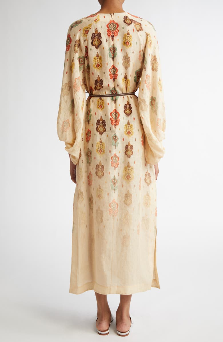 Zimmermann Wylie Dégrade Ikat Print Long Sleeve Lined Dress, Alternate, color, 