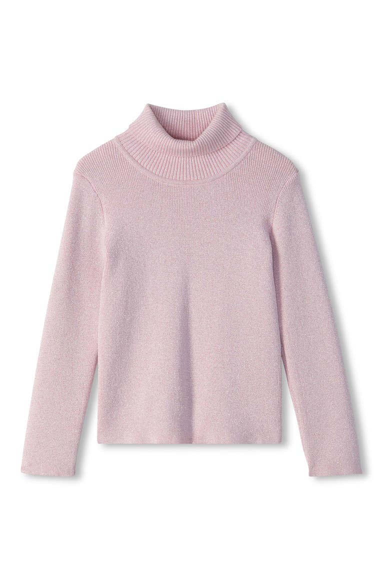 Kids' Glitter Turtleneck Top, Main, color, BALLERINA