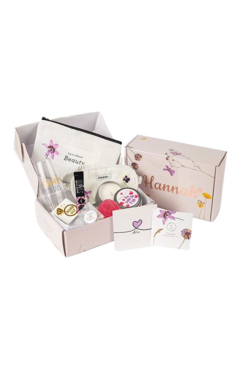 Lizush Bridal Shower Gift Set, Bridesmaids Spa Gift Box, Natural Spa Gift Set, Main, color, NO COLOR