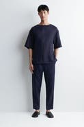 COS Elasticized Linen Regular-fit Tapered Pants