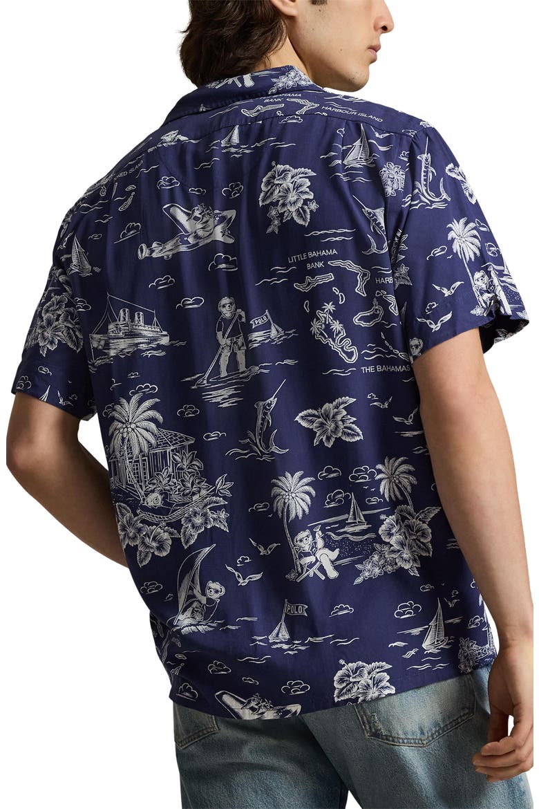 Classic Fit Polo Bear Camp Shirt, Alternate, color, 7231 HARBOR ISLAND BEAR