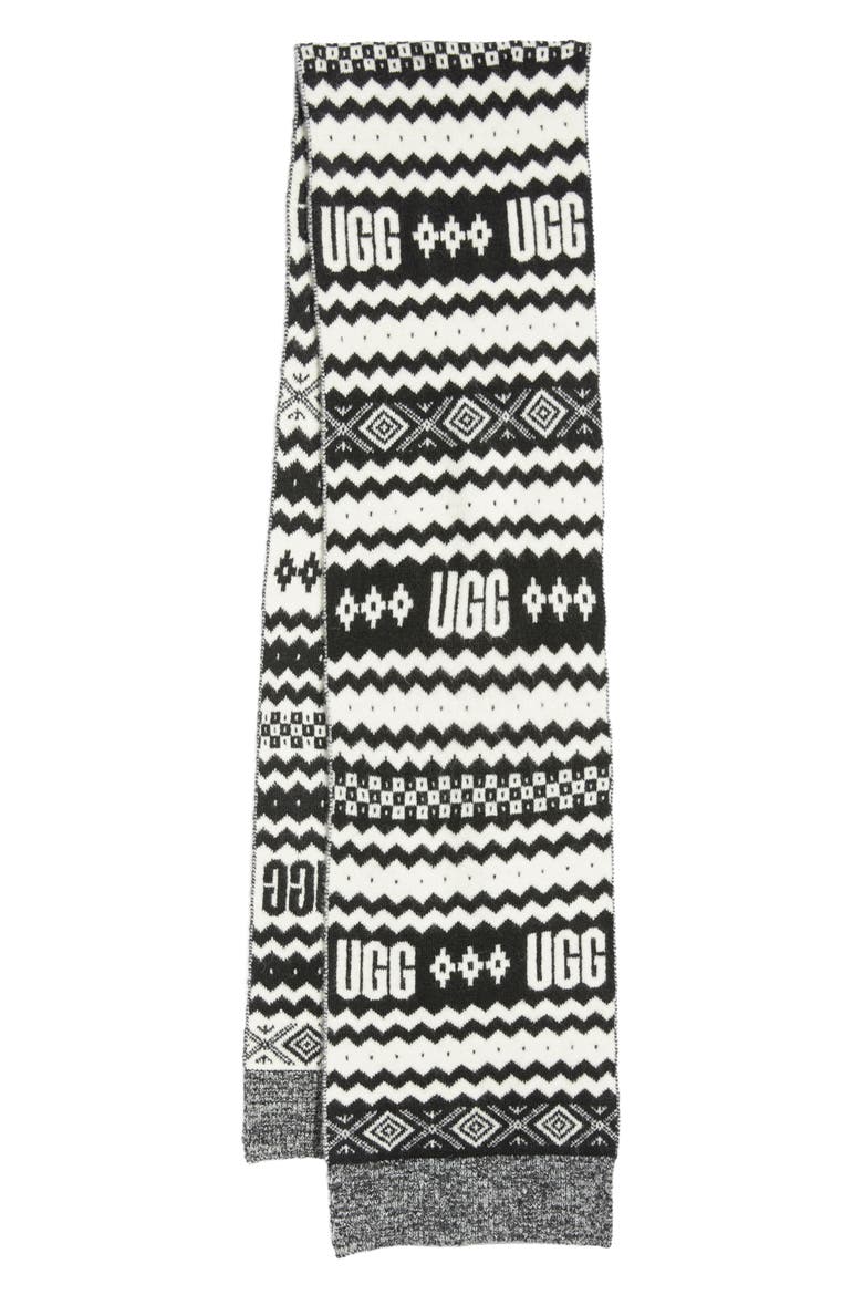 Chunky UGGIsle Scarf, Alternate, color, BLACK MULTI