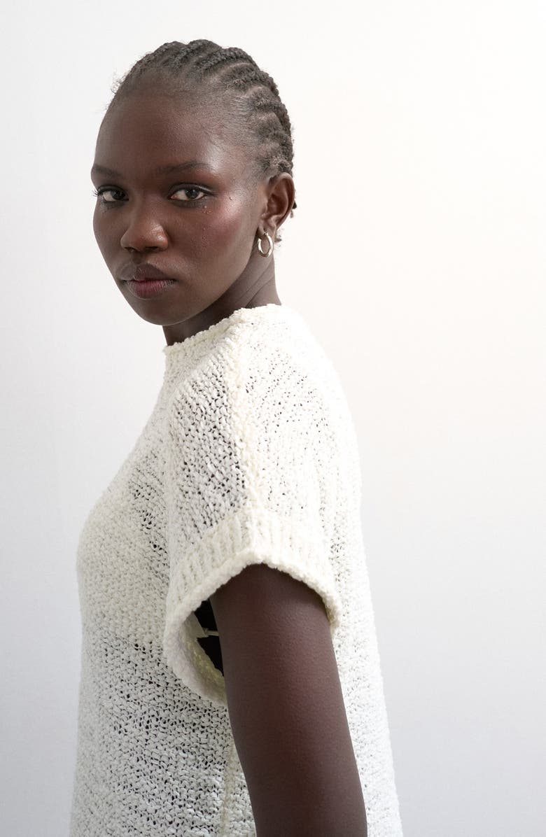 Topshop Open Stitch Knit Asymmetric Top, Alternate, color,