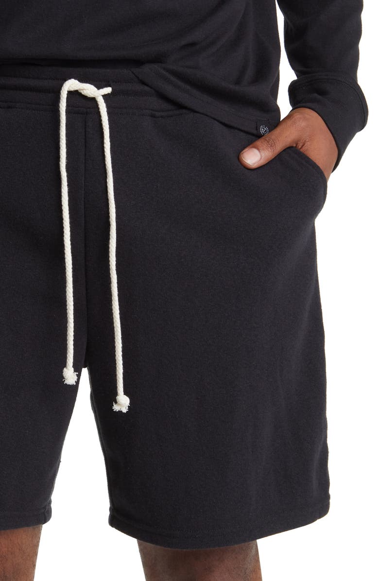Threads 4 Thought Garrett Drawstring Fleece Shorts, Alternate, color, Black