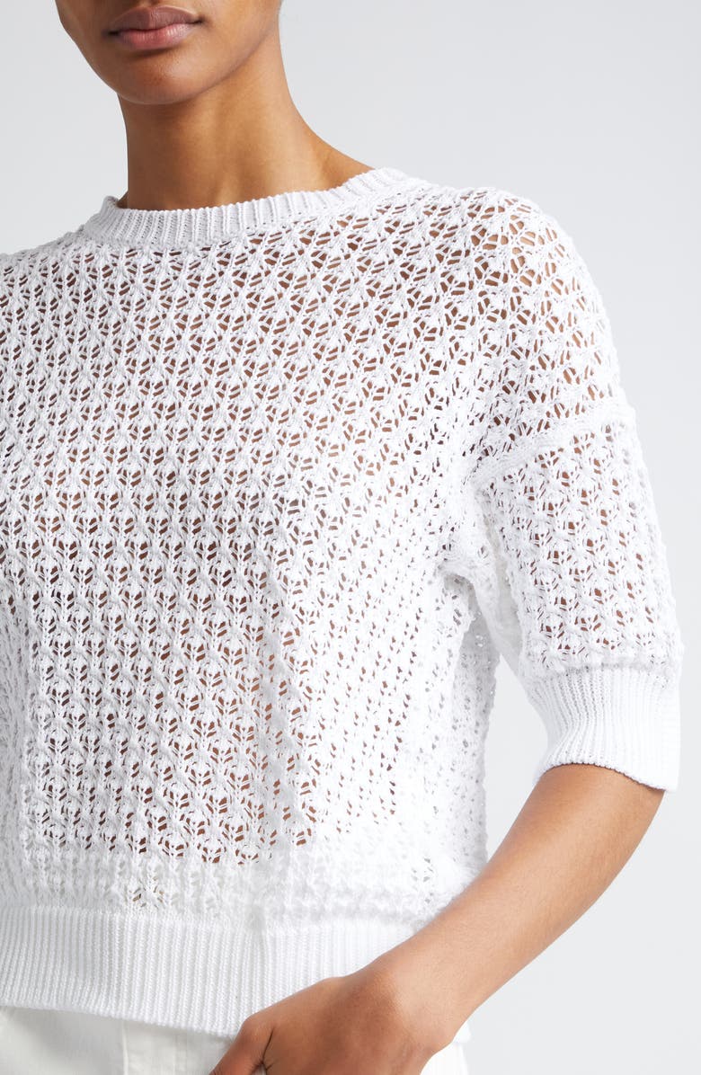 Eleventy Open Stitch Cotton Sweater, Alternate, color, 