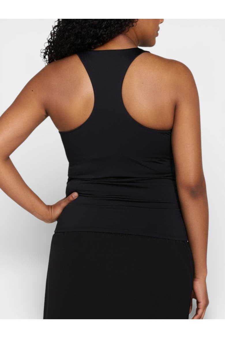 Scoop Neck Racerback Active Tank with Support, Alternate, color, Black