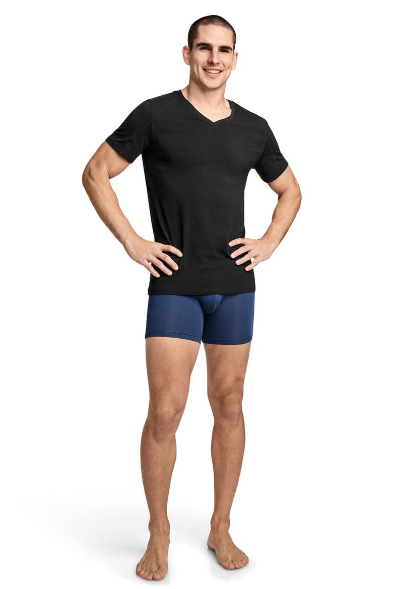 Men's Sweat Protect V-Neck Undershirt, Alternate, color, Black