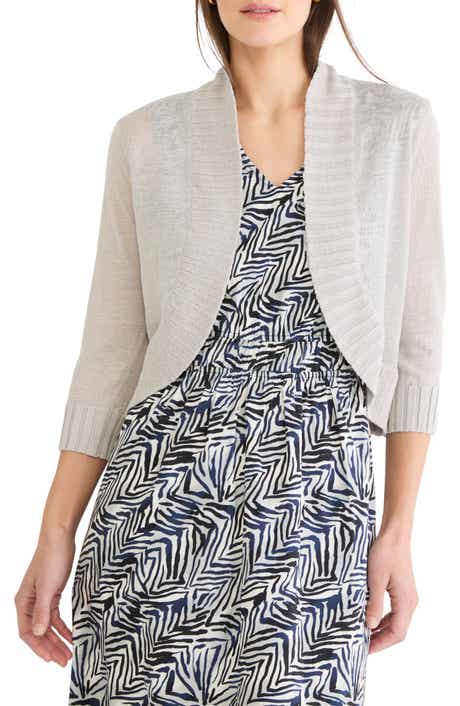 Linen Blend Bolero Cardigan