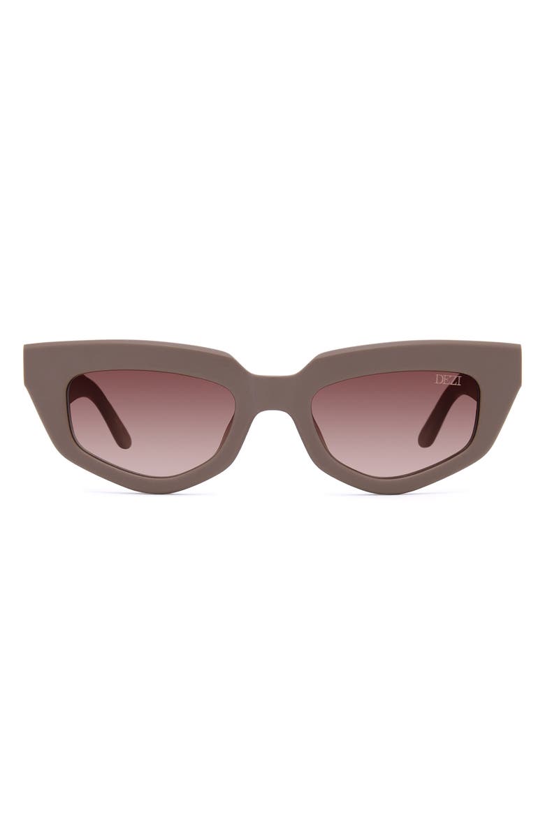 DEZI On Read 49mm Cat Eye Sunglasses, Main, color, Matte Stone / Terra Cotta