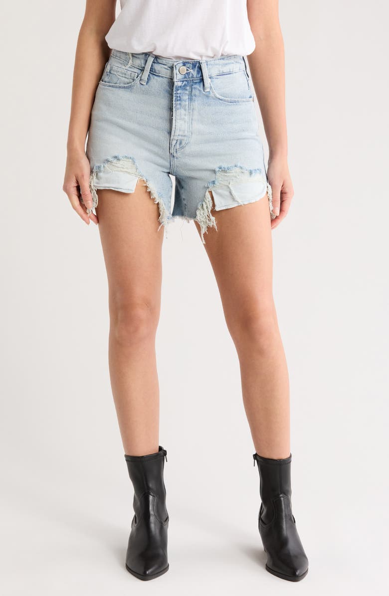 Good American Bombshell Cutoff Denim Shorts, Main, color,