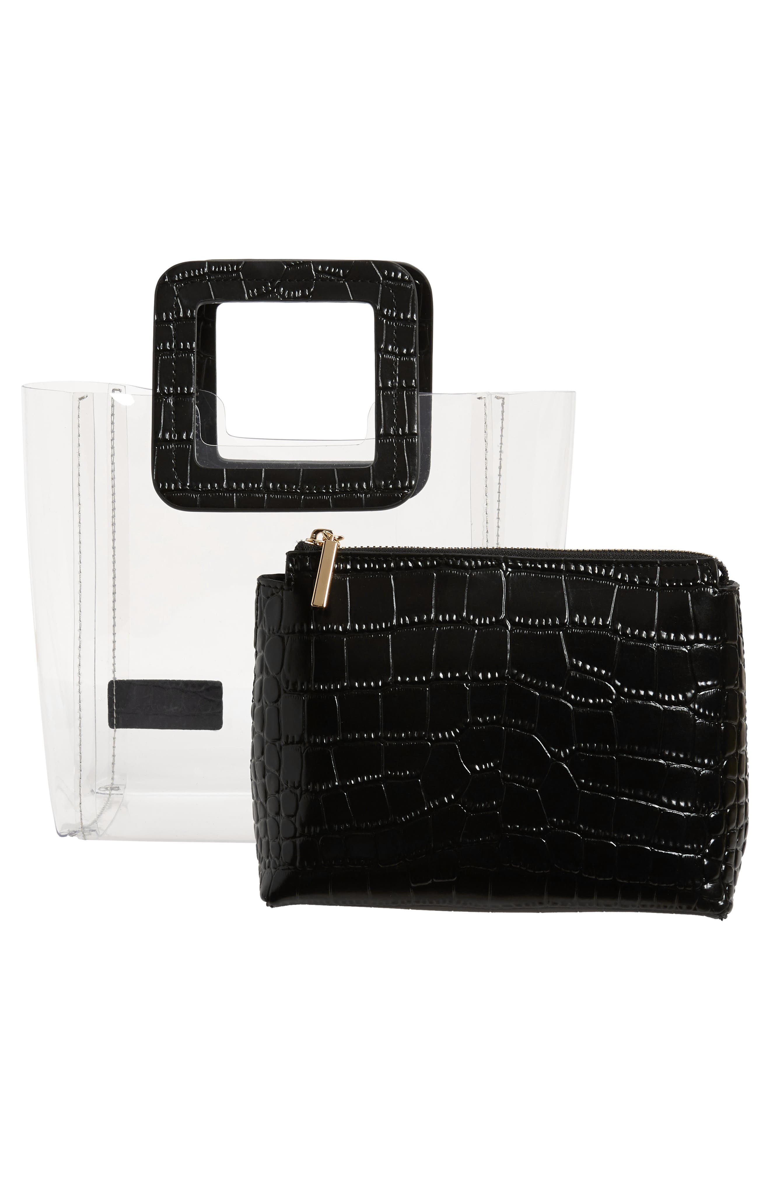 STAUD Mini Shirley Transparent Handbag, Alternate, color, 