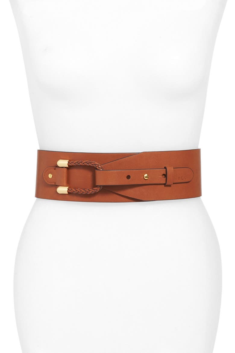 Braided Loop Wide Belt, Main, color, TAN