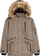 Noize Jacob Faux Fur Trim Hooded Insulated Parka Jacket