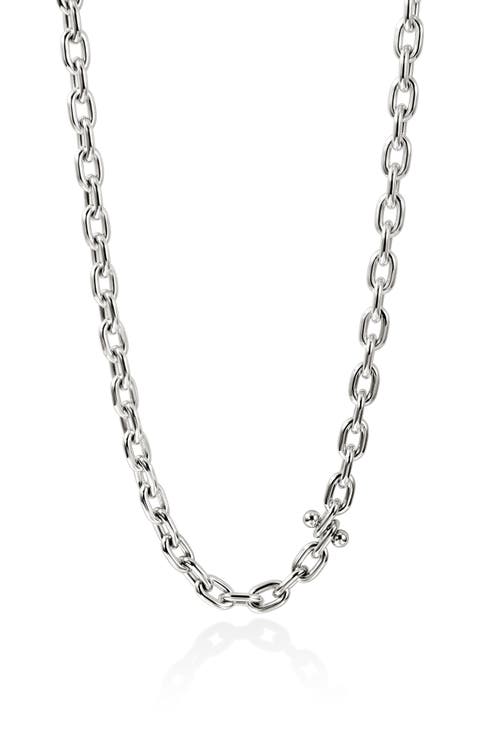 B&F x JH Screwball Link Necklace, Sterling Silver, 13mm