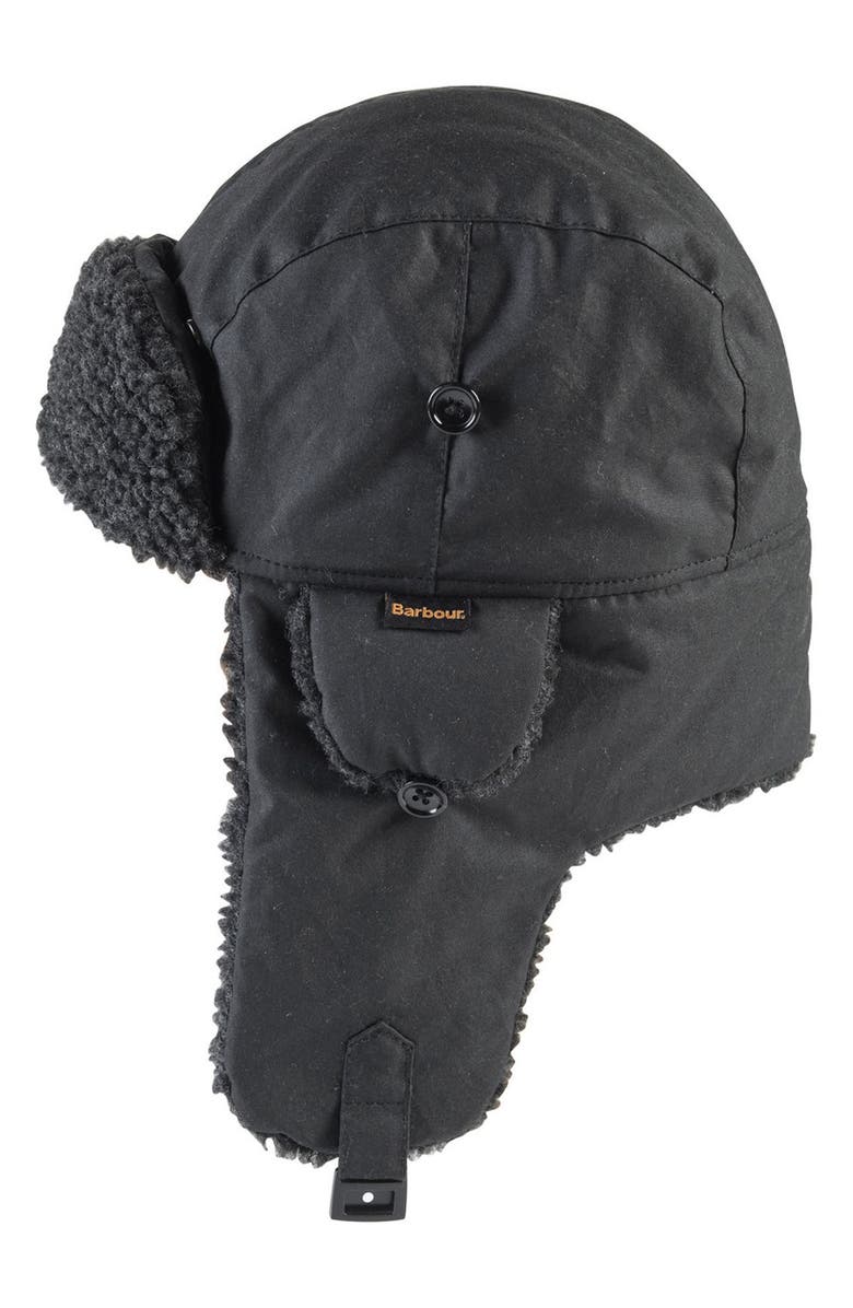 Barbour Fleece Lined Trapper Hat, Main, color, 