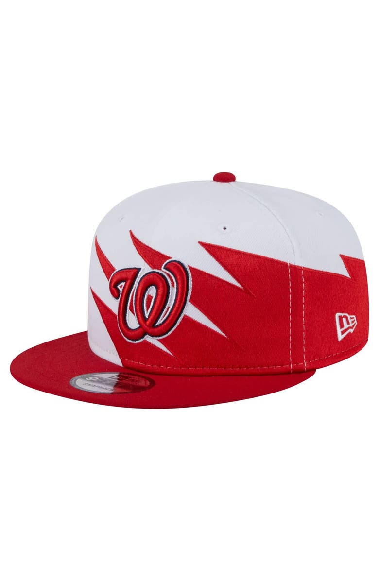 New Era Men's New Era Red/White Washington Nationals Jagged 9FIFTY Snapback Hat, Main, color, 