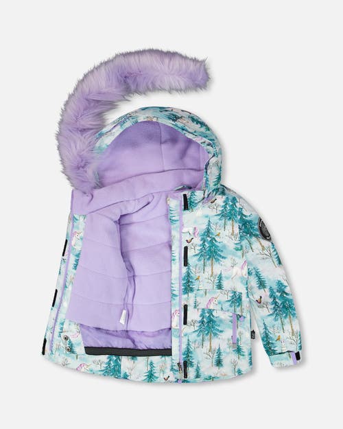Deux Par Deux Girl Two-piece Discover Snowsuit In Multi