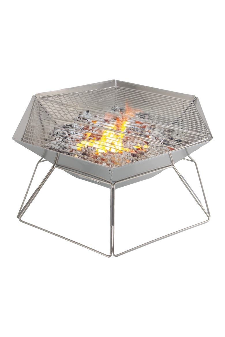 20" Portable Stainless Steel Folding Charcoal BBQ Grill, Alternate, color, Silver