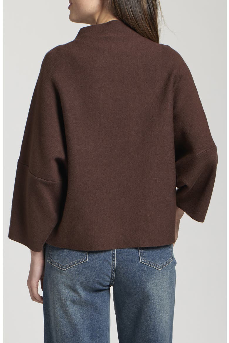 Funnel Neck Patch Pocket Sweater, Alternate, color, CHOCOLATE BROWN