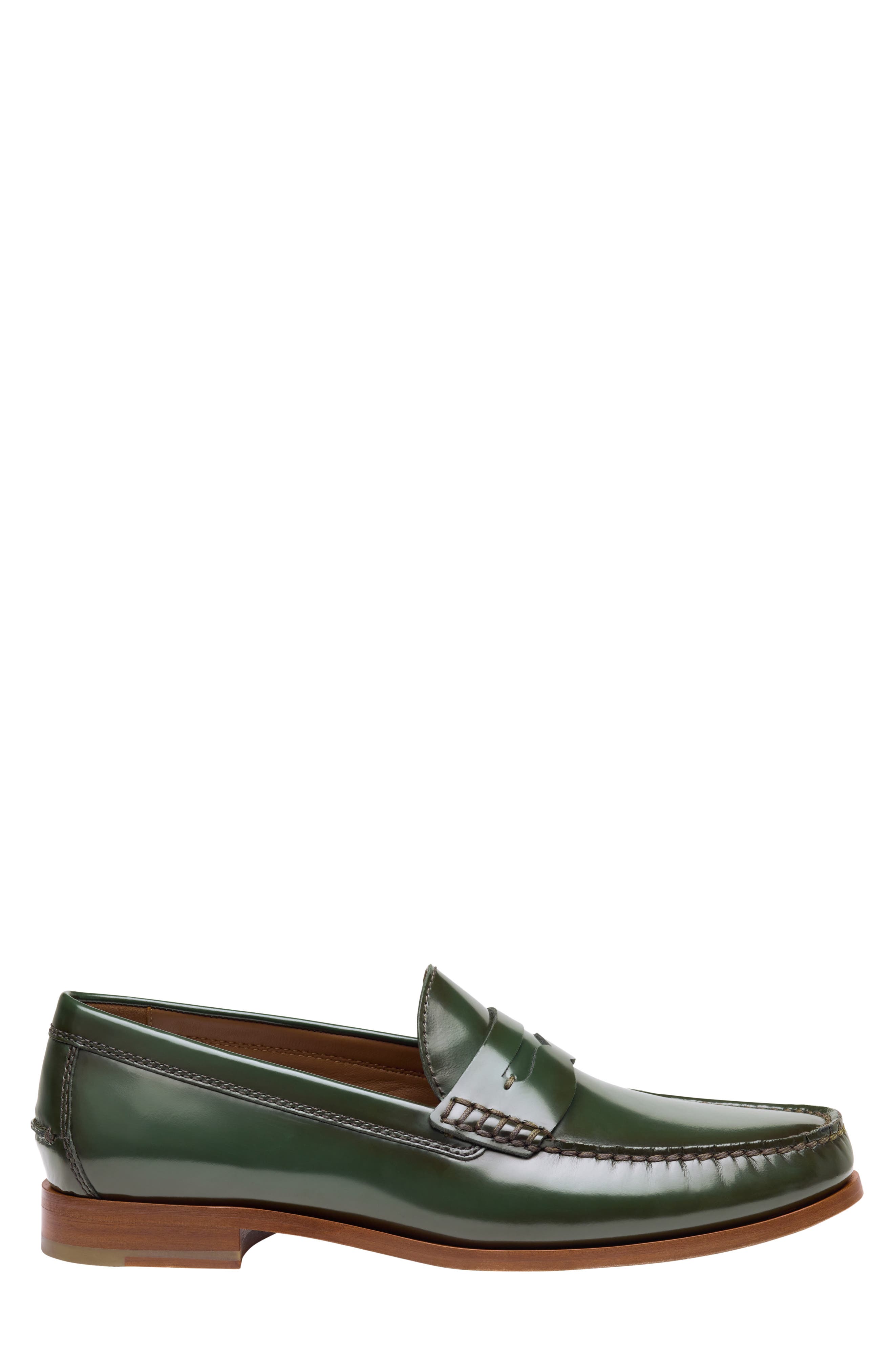 Baldwin Penny Loafer, Alternate, color, EMERALD BRUSH-OFF FULL GRAIN
