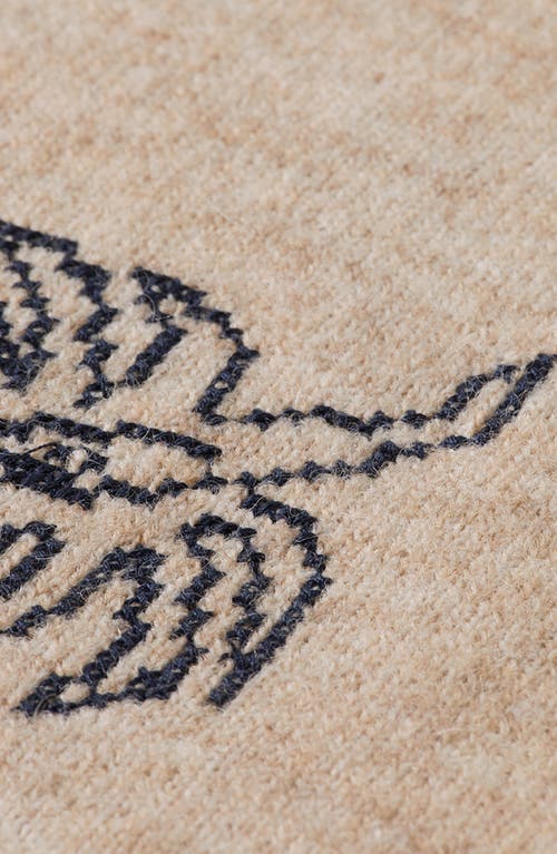 Scotch & Soda Embroidered Crewneck Cardigan In Neutral