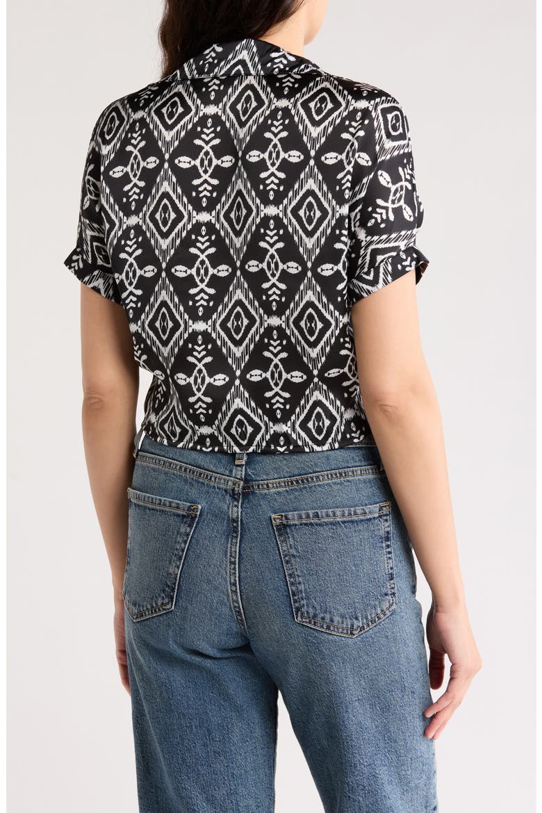 Spread Collar Wrap Crop Top, Alternate, color, IKAT