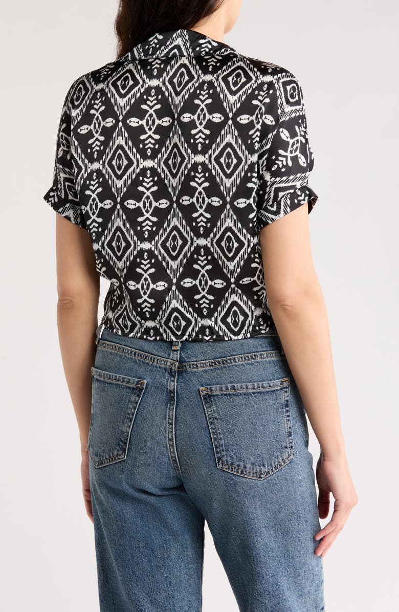 Love By Design Spread Collar Wrap Crop Top, Alternate, color, Ikat