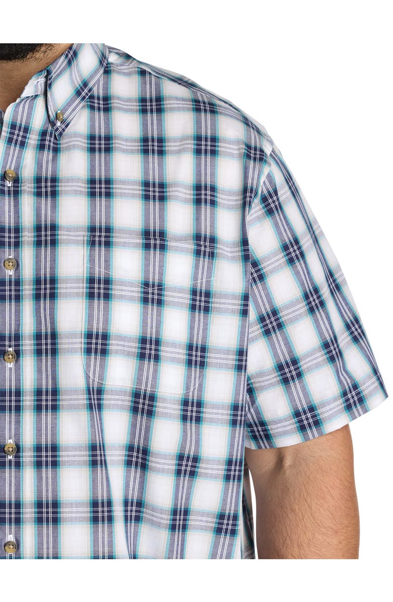 Harbor Bay by DXL Big & Tall Easy-Care Large Plaid Sport Shirt, Alternate, color, Grey