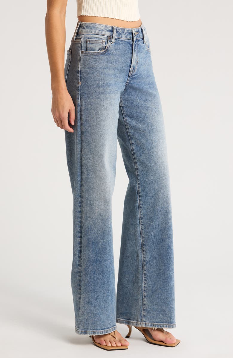 HIDDEN JEANS Mid Rise Wide Leg Jeans, Alternate, color, 