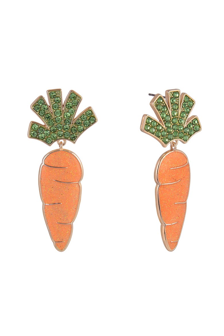 Carrot Drop Earrings, Main, color, Orange