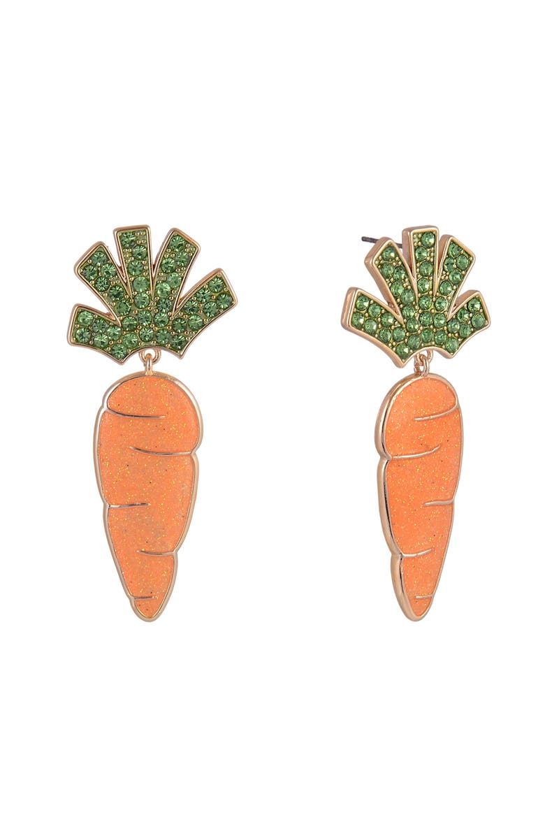 Hallmark Carrot Drop Earrings, Main, color, Orange