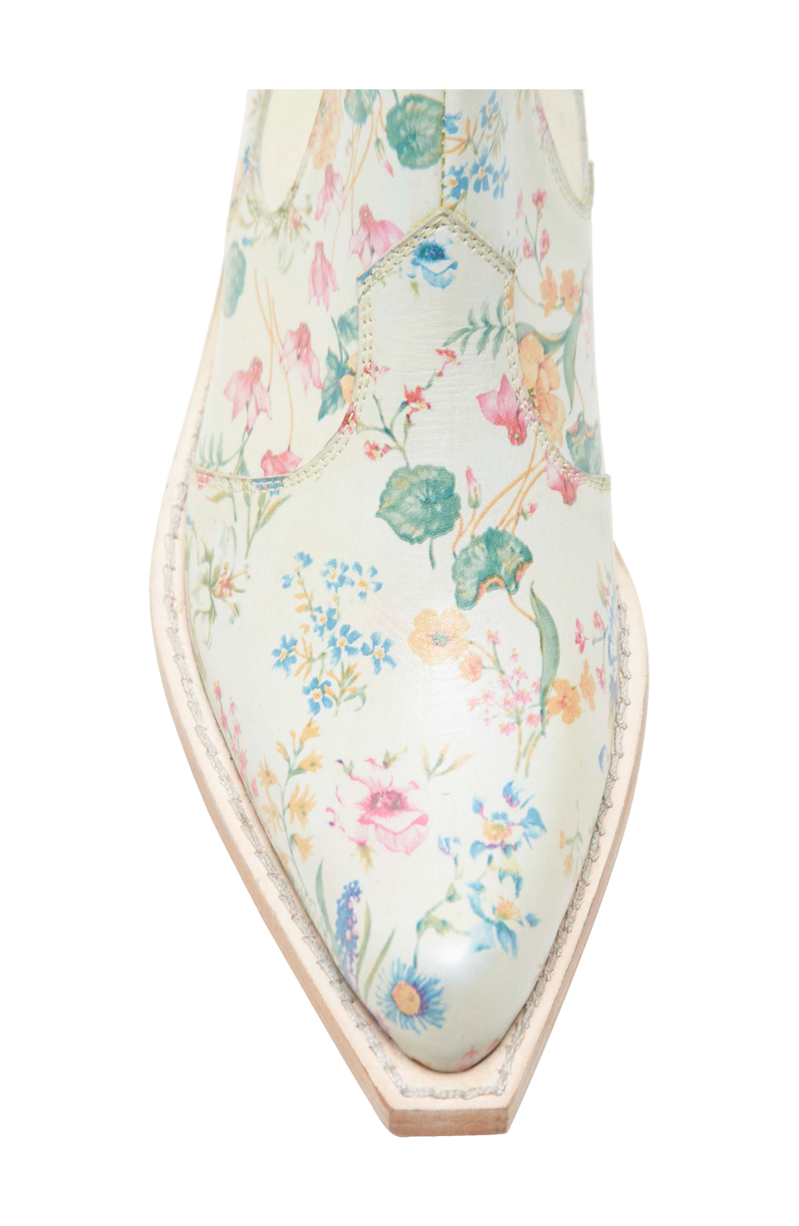 Beau Western Chelsea Boot, Alternate, color, IVORY FLORAL