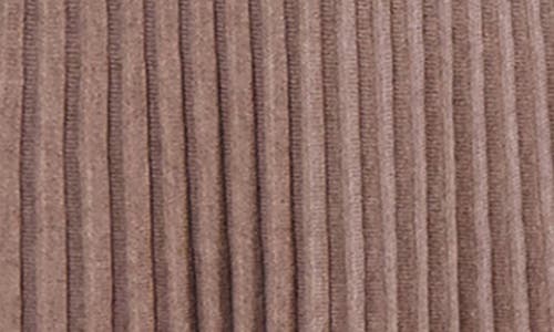 London Times Long Sleeve Pleated Flare Skirt Dress In Brown