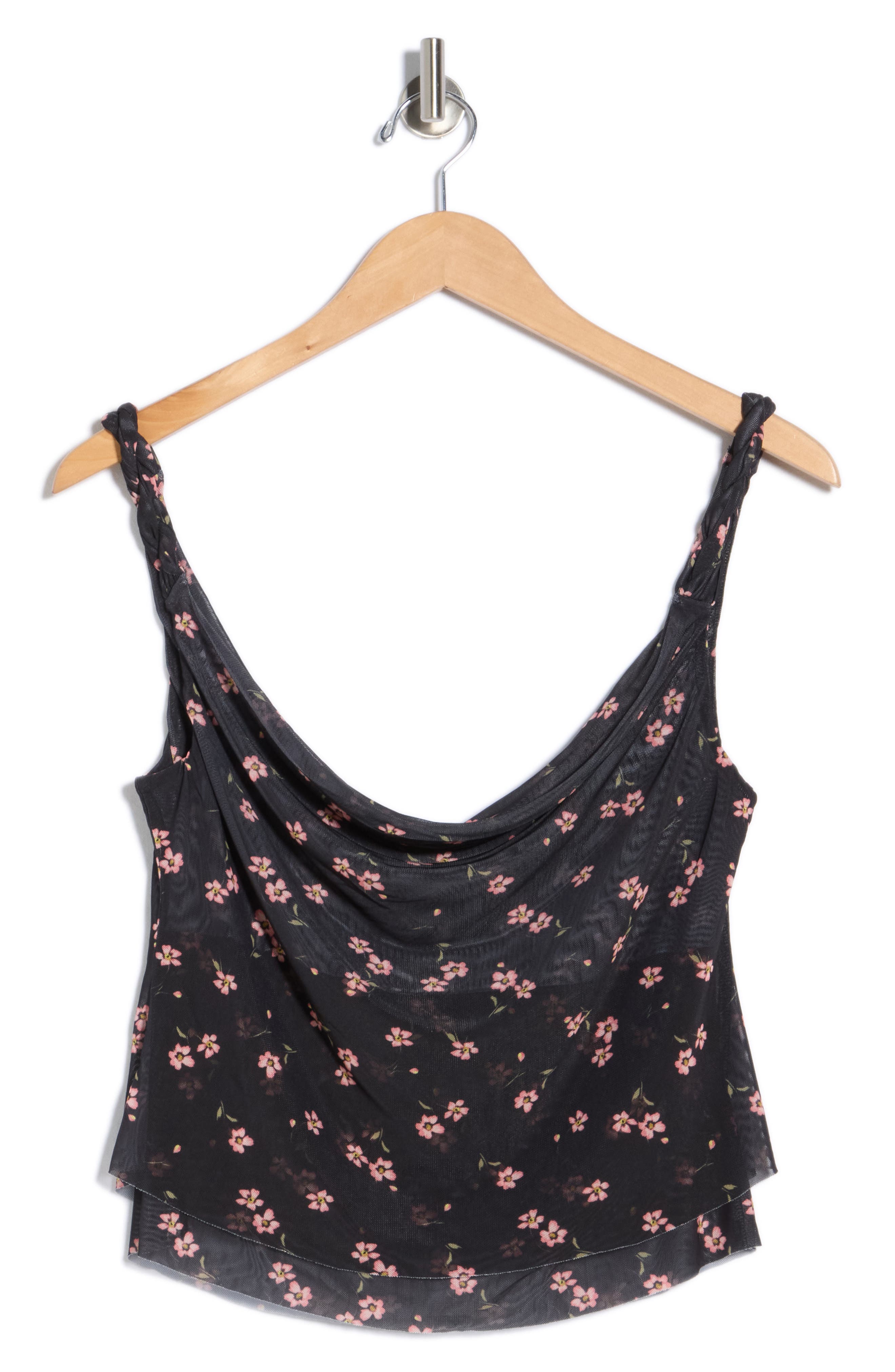 AFRM Asher Floral Ruched Mesh Top