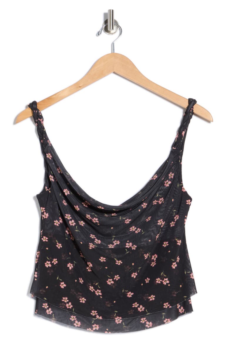 Asher Floral Ruched Mesh Top, Alternate, color, DELICATE DITSY