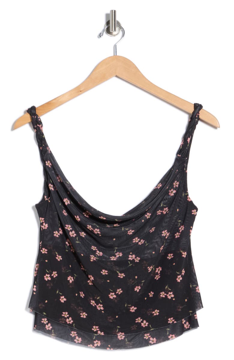 AFRM Asher Floral Ruched Mesh Top, Main, color, Delicate Ditsy