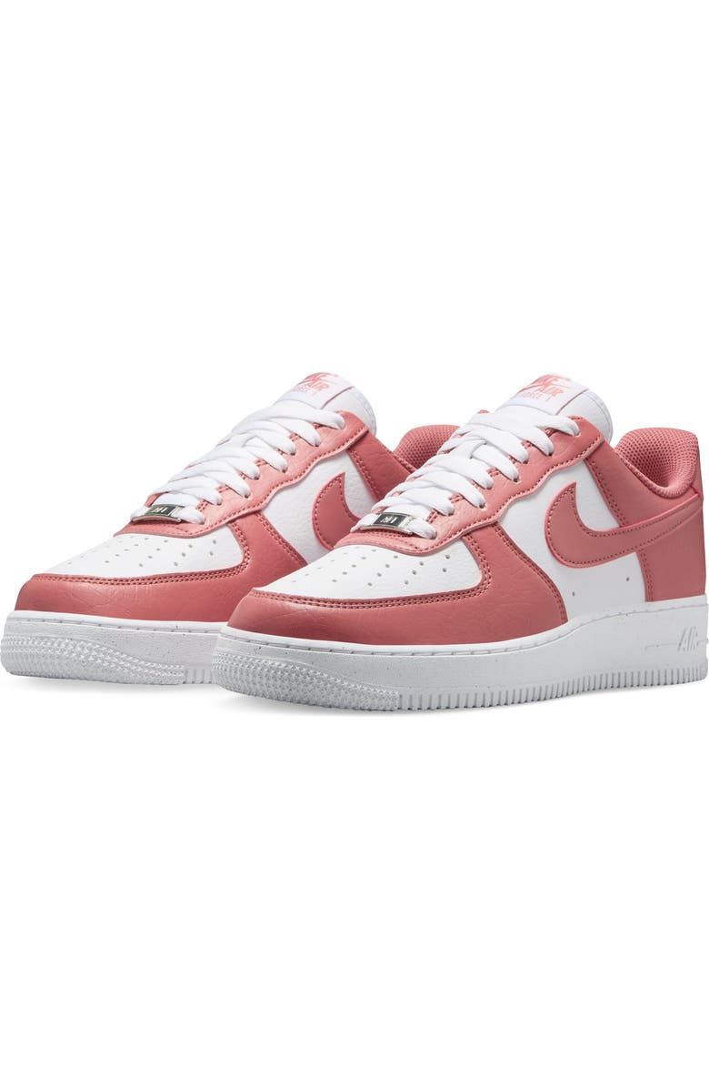 Nike Air Force 1 '07 SE Basketball Sneaker, Main, color, White/ Pink/ Metallic Silver