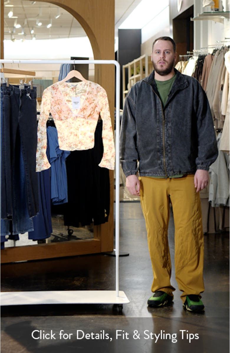 Amessa Floral Lace Crop Top, sales video thumbnail