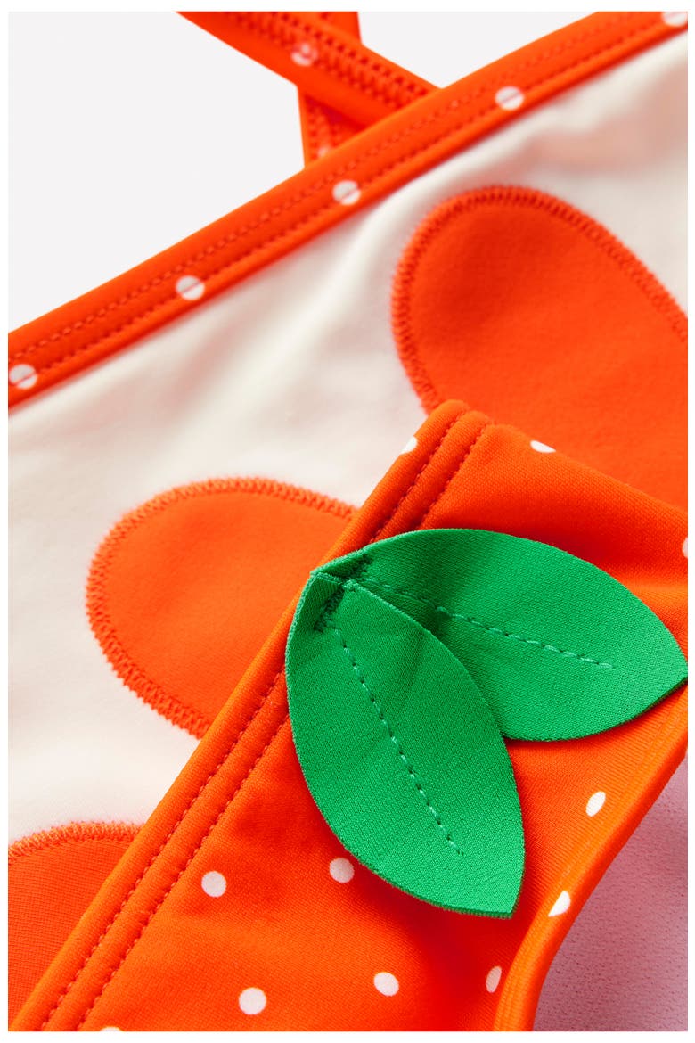 Kids' Embroidered Two-Piece Swimsuit, Alternate, color, BRIGHT ORANGE
