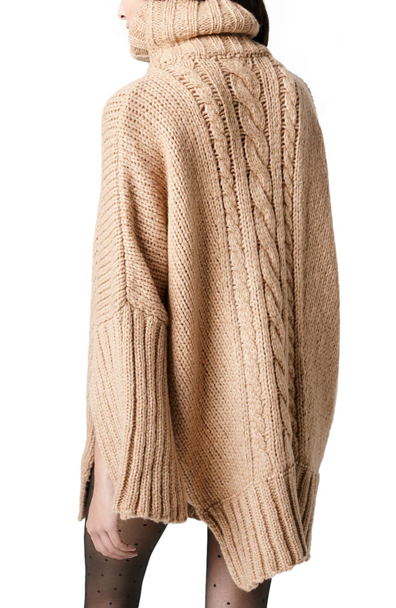 Smythe Turtleneck Wool & Camel Hair Blend Blanket Sweater, Alternate, color, 