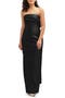Strapless Bow Back Satin Column Gown