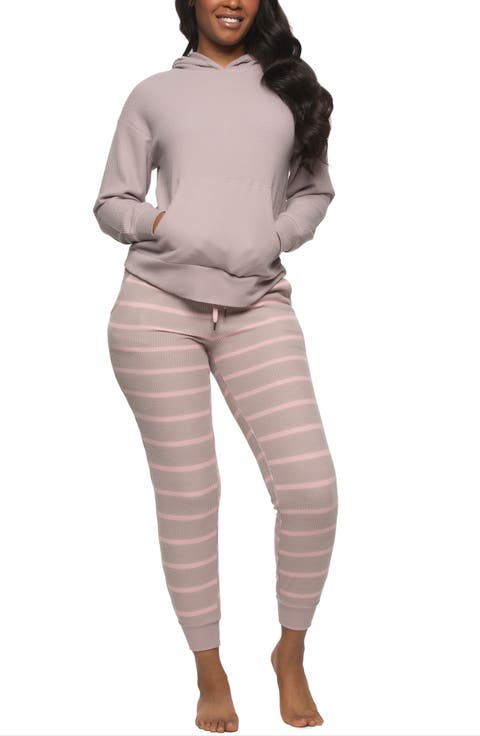 Jolie Thermal Knit Hoodie Pajamas