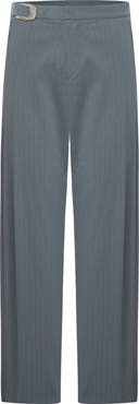 PCFG Cotton Blend Striped Woven Pant With Belt