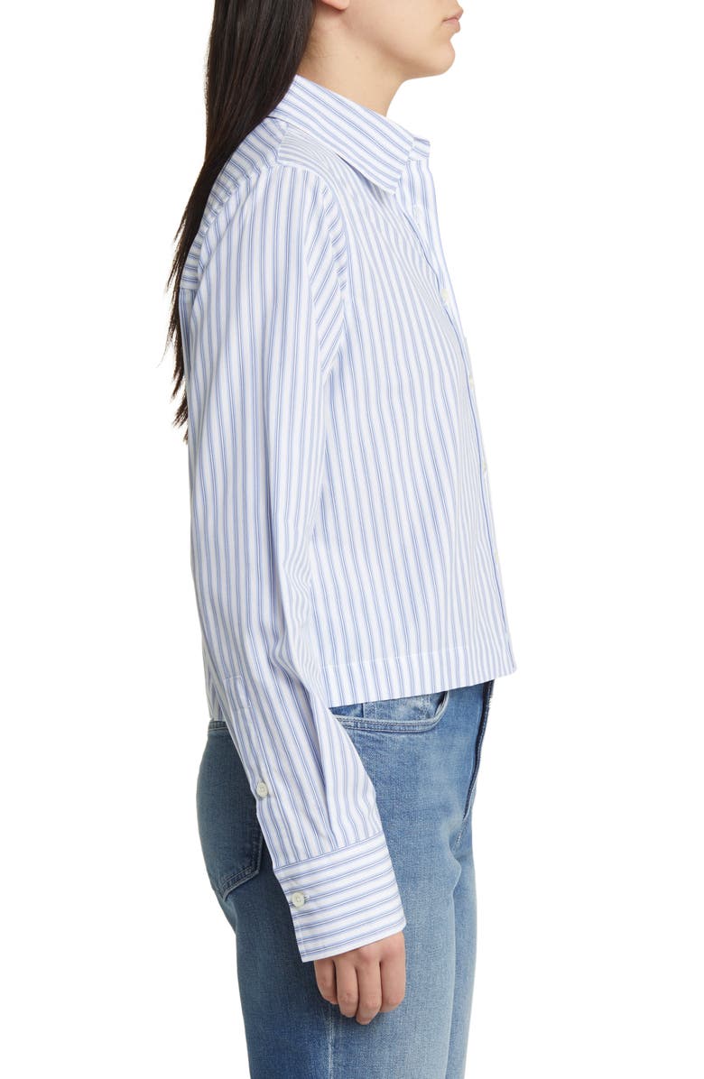 Closed Classic Stripe Organic Cotton Crop Shirt, Alternate, color,