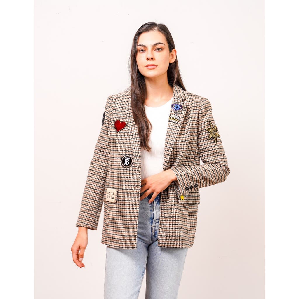 Central Park West Lucky Patches Blazer In Multi