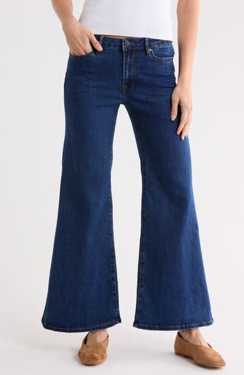 Vigoss Retro Wide Leg Palazzo Jeans in Dark Wash at Nordstrom Rack, Size 30