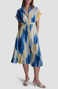 DKNY Abstract Satin Shirtdress