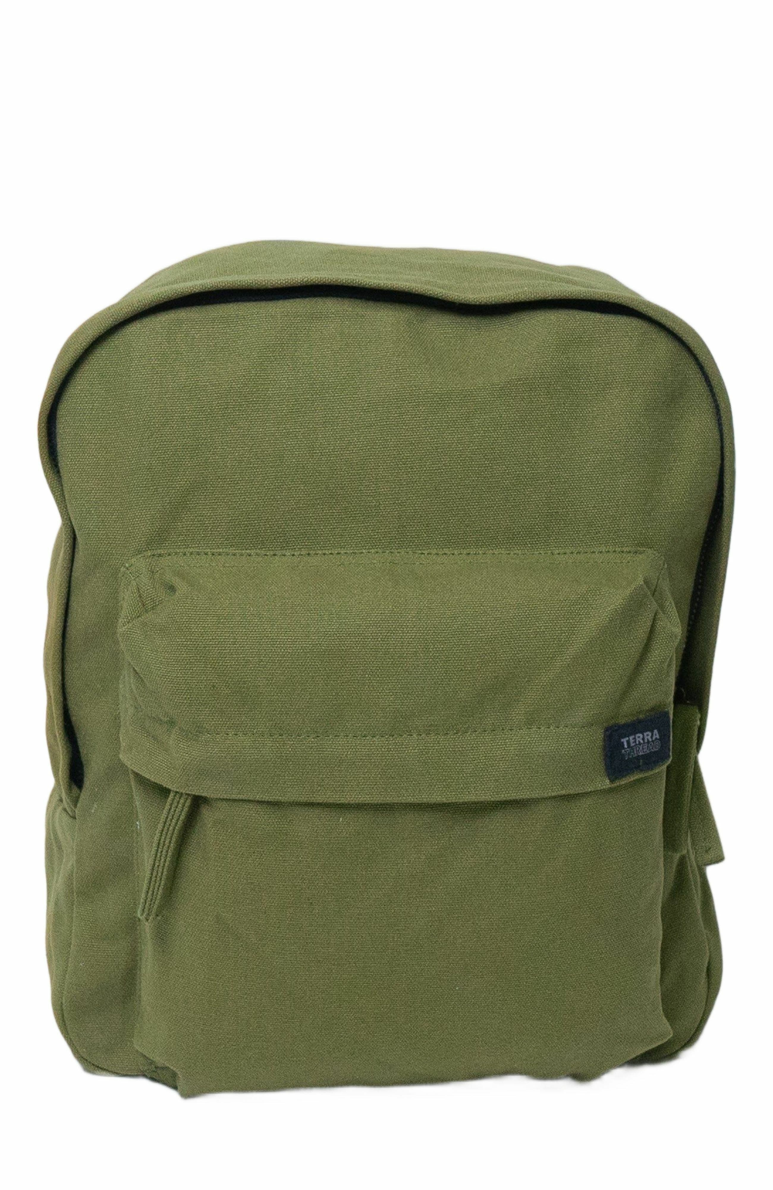 Organic Cotton Mini Backpack, Main, color, Olive Green