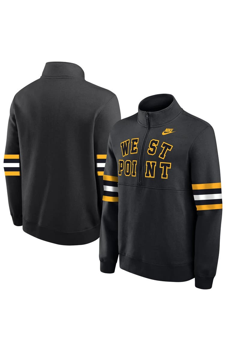 Men's Nike Black Army Black Knights West Point Classic Collection Club Fleece Half-Zip Pullover, Main, color, Black